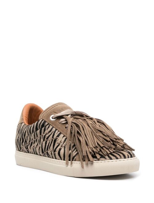 Zadig&Voltaire zebra-print low-top sneakers