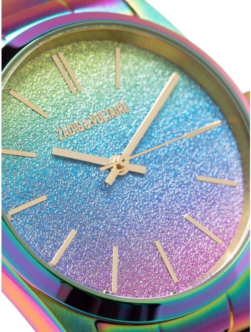 Zadig&Voltaire Fusion multicolour glitter-detail watch