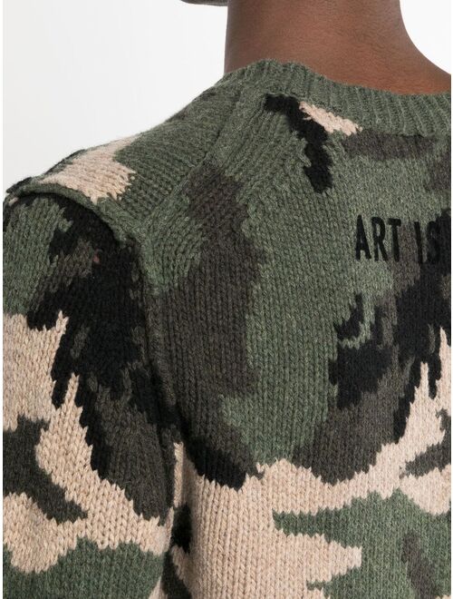 Zadig&Voltaire camouflage intarsia-knit jumper