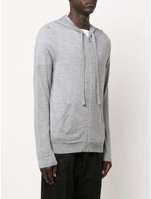 Zadig&Voltaire zipped drawstring hoodie