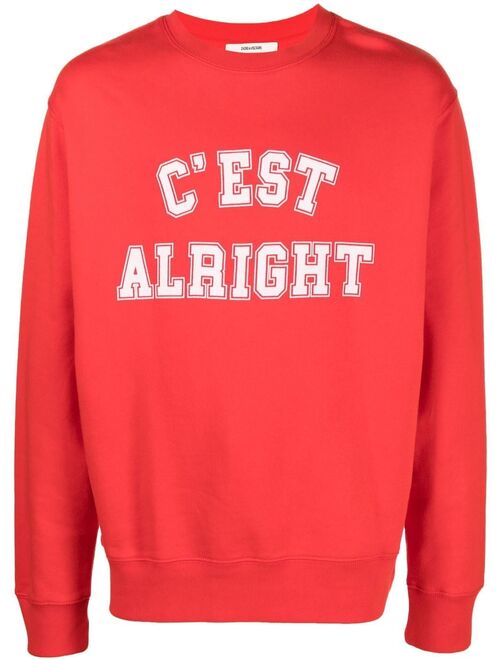 Zadig&Voltaire slogan-print sweatshirt