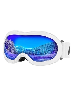 AKASO Kids Ski Goggles for Youth, Kids, Anti-Fog, 100% UV Protection, Double-Layer Spherical Lenses