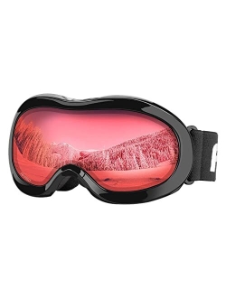 AKASO Kids Ski Goggles for Youth, Kids, Anti-Fog, 100% UV Protection, Double-Layer Spherical Lenses