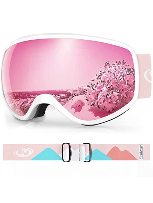 findway Kids Ski Goggles, Kids Snowboard Goggles for Boys Girls Toddler Age 3-14