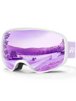 RIOROO Kids Ski Goggles Snowbaord Goggles for Boys Girls Toddler Age 3-10,Helmet Compatible/UV Protection/OTG/Wide Vision