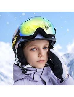 COPOZZ Ski Goggles Kids, Youth Snowboard Goggles for Boys Girls Toddler Age 2-12,OTG UV400 Helmet Compatible Skiing Equipment