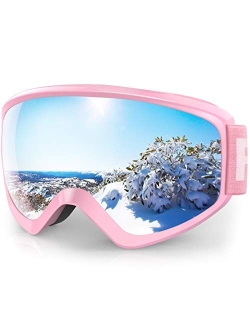 findway Kids Ski Goggles, Kids Snow Snowboard Goggles for Boys Girls Youth OTG