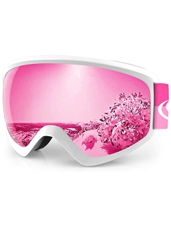 findway Kids Ski Goggles, Kids Snow Snowboard Goggles for Boys Girls Youth OTG