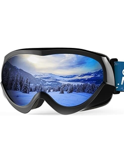 OutdoorMaster Kids Ski Goggles - Helmet Compatible Snow Goggles for Boys & Girls with 100% UV Protection