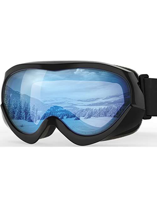 OutdoorMaster Kids Ski Goggles - Helmet Compatible Snow Goggles for Boys & Girls with 100% UV Protection