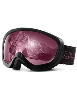 Odoland Kids Ski Goggles, Snowboard Goggles for Youth Skiing Age 8-16, Snow Goggles S2 Double Lens Anti-Fog UV400 Protection