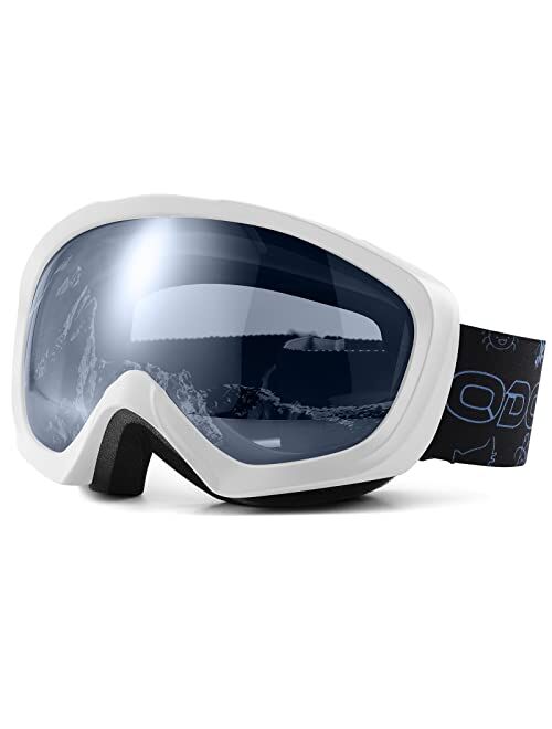 Odoland Kids Ski Goggles, Snowboard Goggles for Youth Skiing Age 8-16, Snow Goggles S2 Double Lens Anti-Fog UV400 Protection