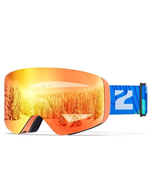 ZIONOR Kids Ski Goggles - Cylindrical Snowboard Snow Goggles Boys Girls Youth