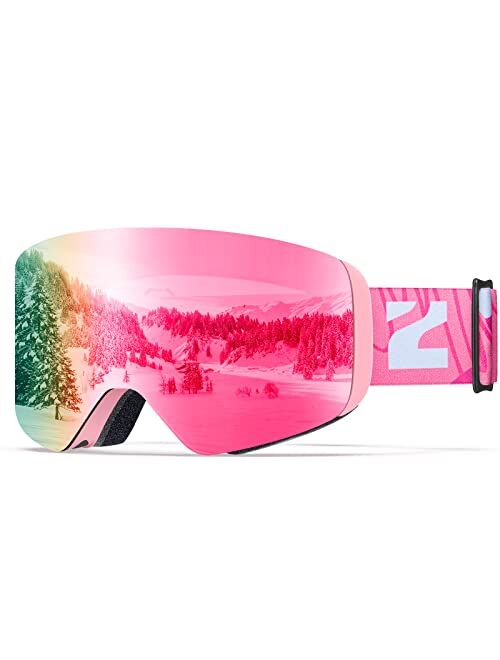 ZIONOR Kids Ski Goggles - Cylindrical Snowboard Snow Goggles Boys Girls Youth