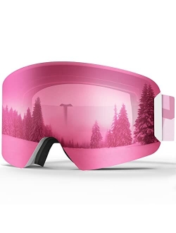 findway Kids Ski Goggles for Boys Girls Youth-OTG Anti-Fog Over Glasses Kids Snow/Snowboard Goggles