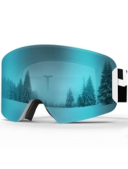 findway Kids Ski Goggles for Boys Girls Youth-OTG Anti-Fog Over Glasses Kids Snow/Snowboard Goggles