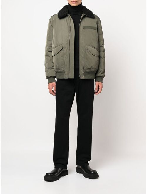 Zadig&Voltaire contrast-collar bomber jacket