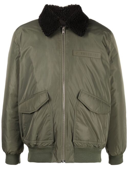 Zadig&Voltaire contrast-collar bomber jacket