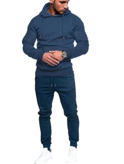 Men's Tracksuit 2 Piece Hoodie Sweatsuit Sets Casual Jogging Athletic Suits