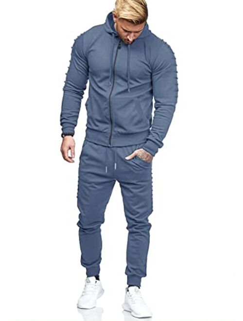 COOFANDY Men's Tracksuits 2 Piece Full Zip Hooded Sweatsuits Athletic Jogging Suit Sets with Pockets