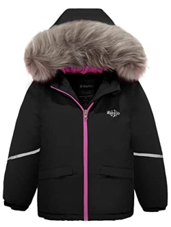 Wantdo Girl's Warm Snowboarding Jackets Waterproof Ski Jacket Fleece Winter Snow Coat Windproof Raincoats