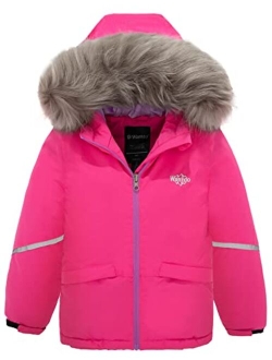 Wantdo Girl's Warm Snowboarding Jackets Waterproof Ski Jacket Fleece Winter Snow Coat Windproof Raincoats