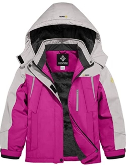 GEMYSE Girl's Winter Waterproof Ski Snow Jacket Hooded Windproof Jacket