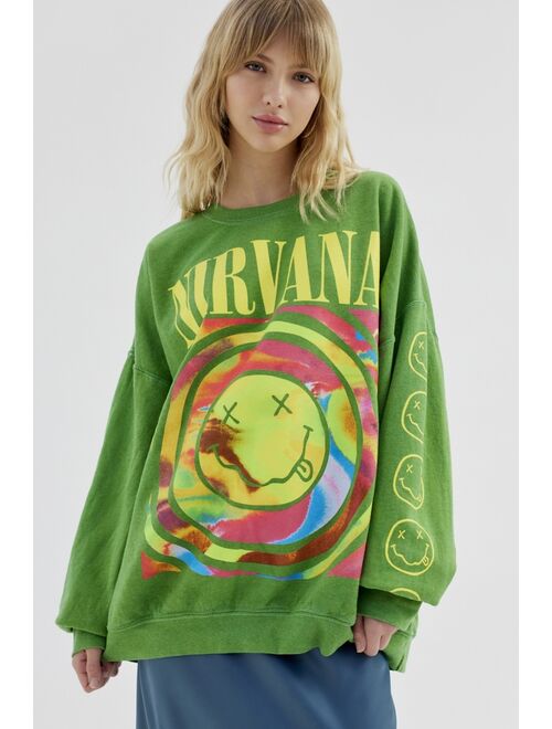 Urban Outfitters Nirvana Smile Overdyed Sweatshirt