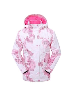 PHIBEE Girls' Waterproof Windproof Outdoor Warm Snowboard Ski Jacket