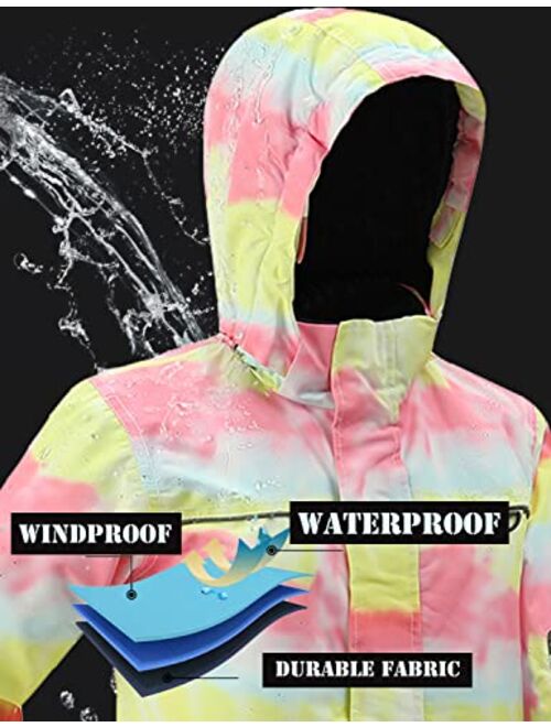 PHIBEE Girls' Waterproof Windproof Outdoor Warm Snowboard Ski Jacket