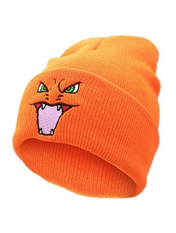 Ohjijinn Anime Beanie Knit Hats, Funny Beanie Hat Winter Skiing Slouchy Warm Cap, Soft Headwear for Men Women