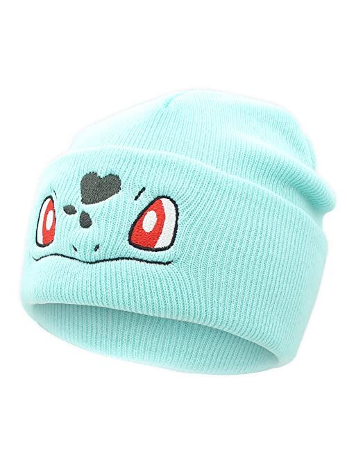 Ohjijinn Anime Beanie Knit Hats, Funny Beanie Hat Winter Skiing Slouchy Warm Cap, Soft Headwear for Men Women