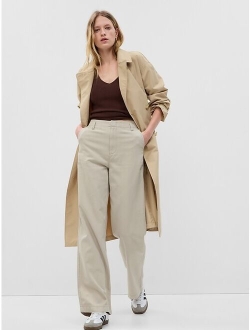 Twill Wide Leg Pants