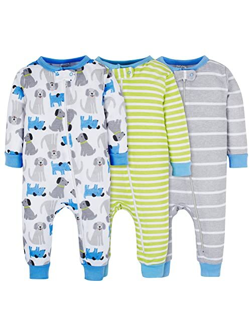 Onesies Brand Baby Boys' 3-Pack Snug Fit One-Piece Cotton Pajamas