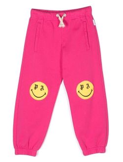 Kids smiley print track pants