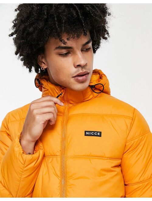 Nicce expo padded jacket in orange