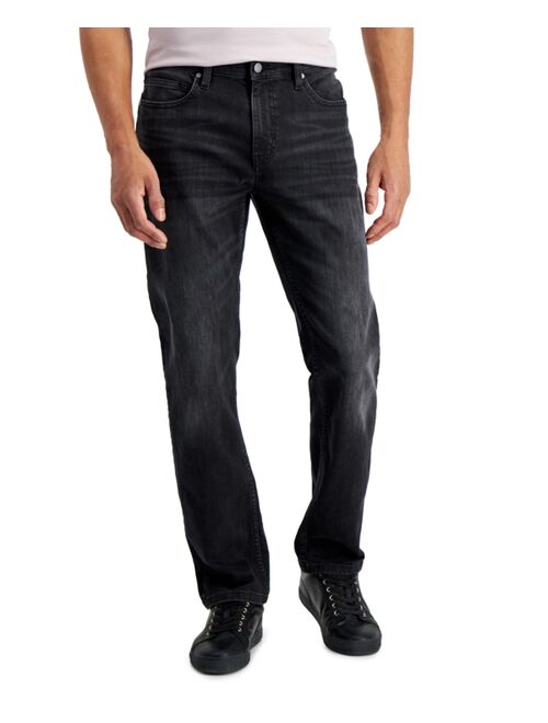 Alfani Men's Sam Black-Wash Straight-Fit Stretch Jeans, Created for Macy's