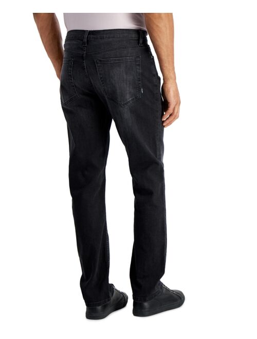 Alfani Men's Sam Black-Wash Straight-Fit Stretch Jeans, Created for Macy's