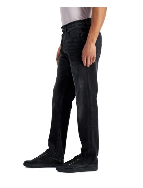 Alfani Men's Sam Black-Wash Straight-Fit Stretch Jeans, Created for Macy's