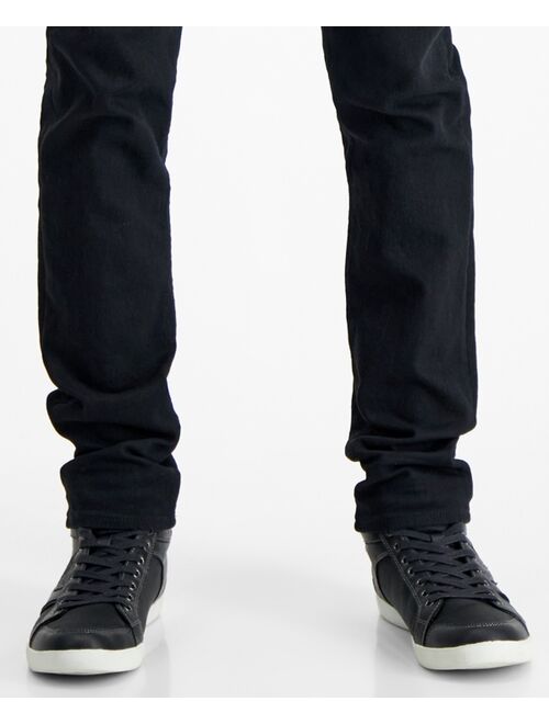 GUESS Men's Skinny-Fit Solid Black Wash Mid-Rise Jeans