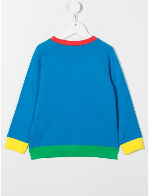 Stella McCartney Kids colour-block logo sweatshirt