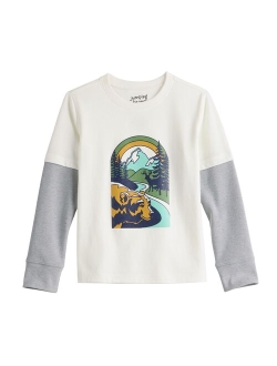 Boys 4-12 Jumping Beans Thermal Sleeve Skater Graphic Tee