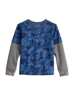 Boys 4-12 Jumping Beans Thermal Sleeve Skater Graphic Tee