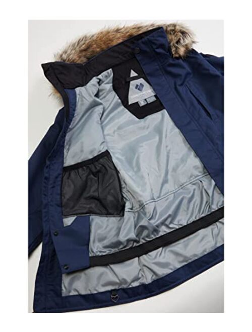 Obermeyer Boys Commuter Jacket with Faux Fur for Little Kids and Big Kids - Long Sleeves, Zipper Chest Pocket, Adorable