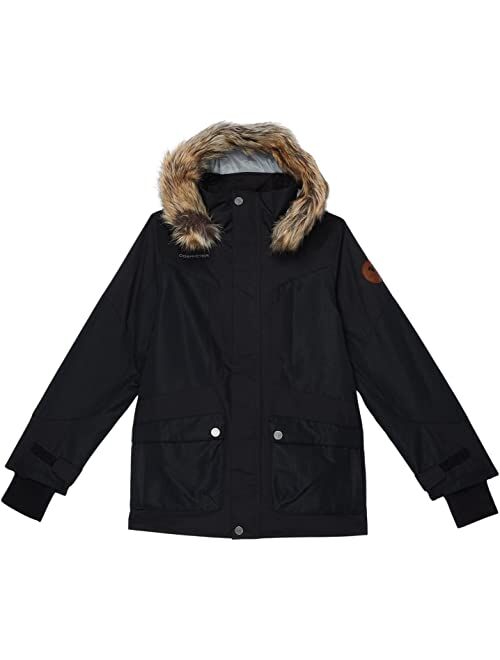 Obermeyer Boys Commuter Jacket with Faux Fur for Little Kids and Big Kids - Long Sleeves, Zipper Chest Pocket, Adorable