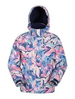 Mountain Warehouse Snowdrop Printed Kids Winter Ski Jacket-Waterproof