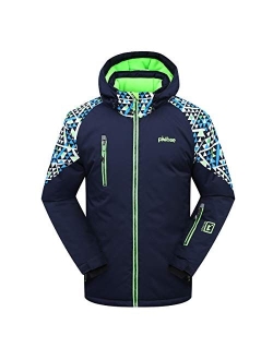 PHIBEE Big Boys' Waterproof Breathable Outdoor Warm Snowboard Ski Jacket