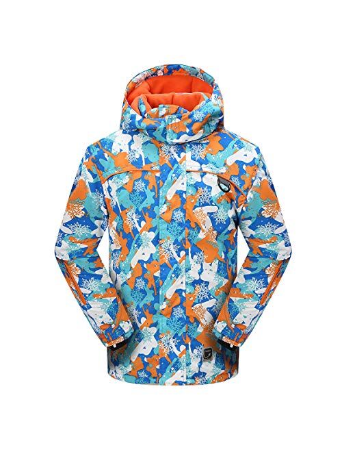 PHIBEE Big Boys' Waterproof Breathable Outdoor Warm Snowboard Ski Jacket