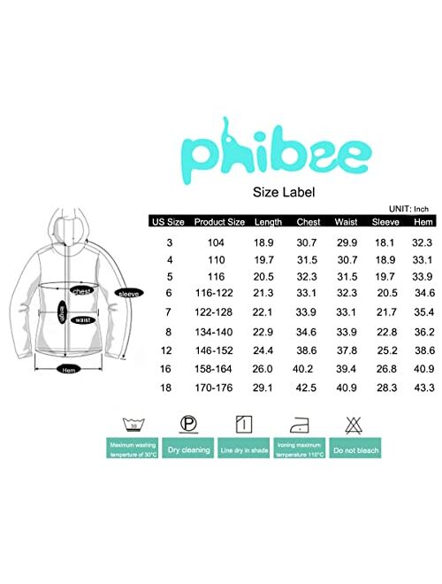 PHIBEE Big Boys' Waterproof Breathable Outdoor Warm Snowboard Ski Jacket