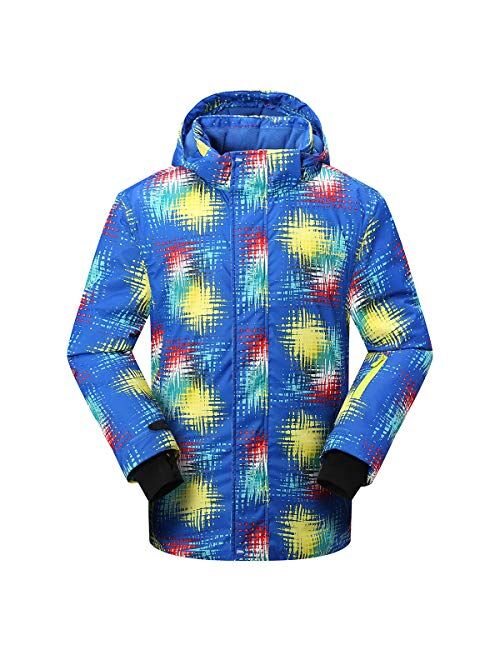 PHIBEE Big Boys' Waterproof Breathable Outdoor Warm Snowboard Ski Jacket